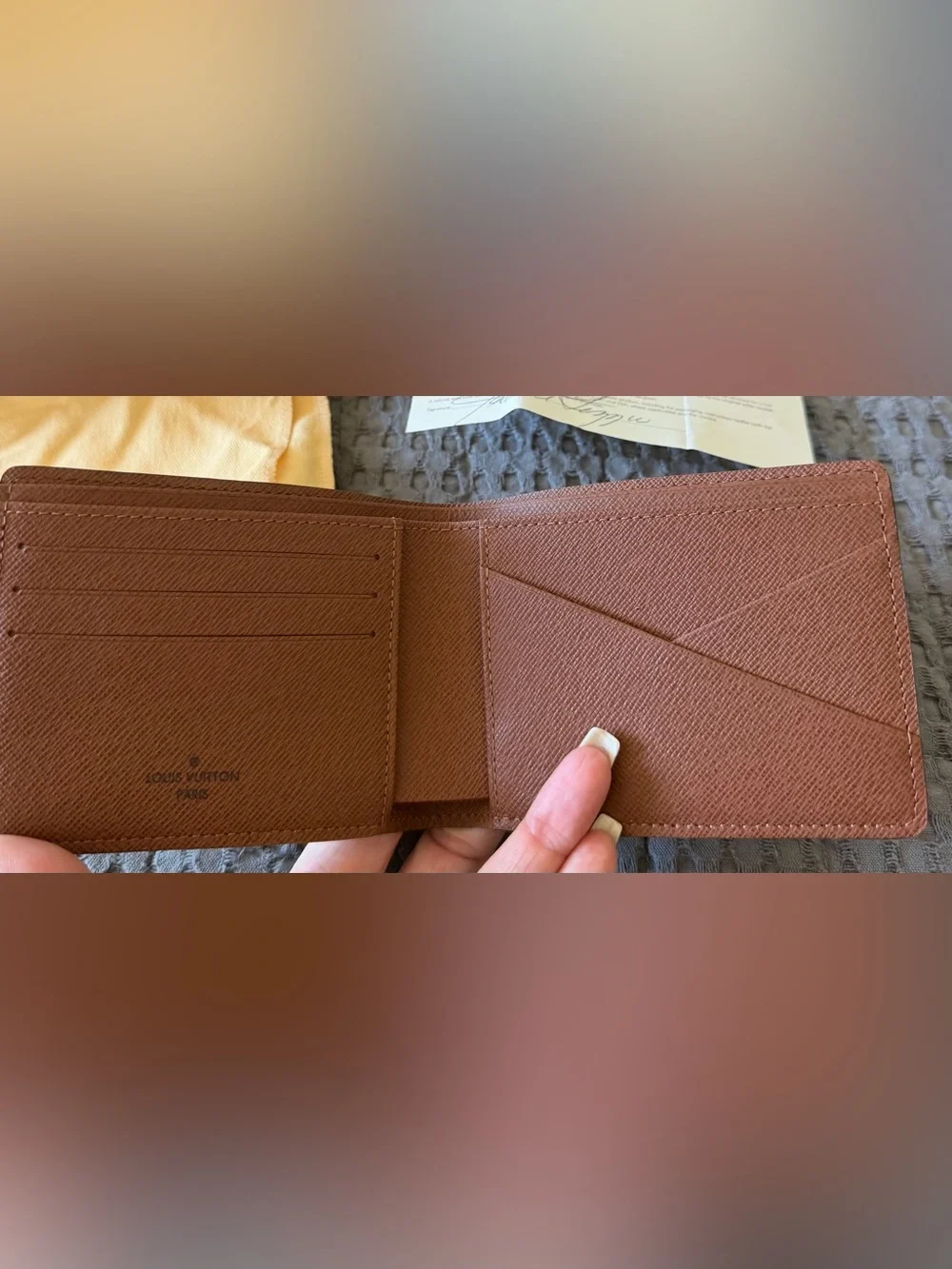Louis Vuitton Monogram Canvas Men's Wallet in Brown and Gold - Authentic!!